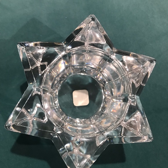 Party lite crystal six point star Tea-light Candle Holder 5Wx 2H - Picture 2 of 16